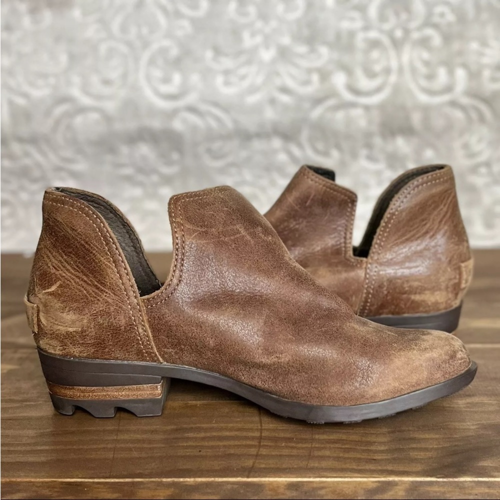 Sorel Brown Leather Ankle Boots